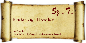 Szokolay Tivadar névjegykártya
